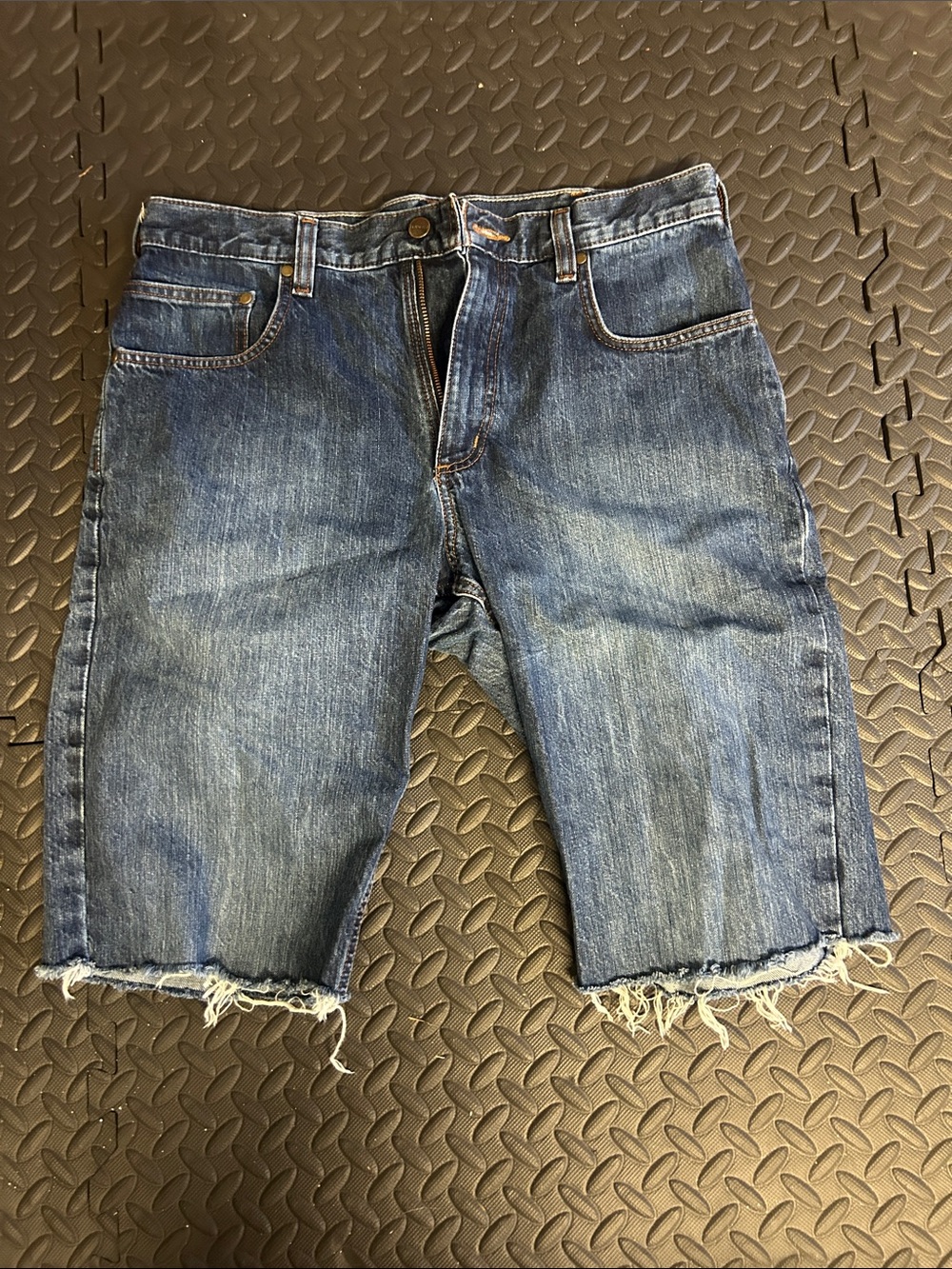 Carhartt Blue Denim Cutoff Work Shorts